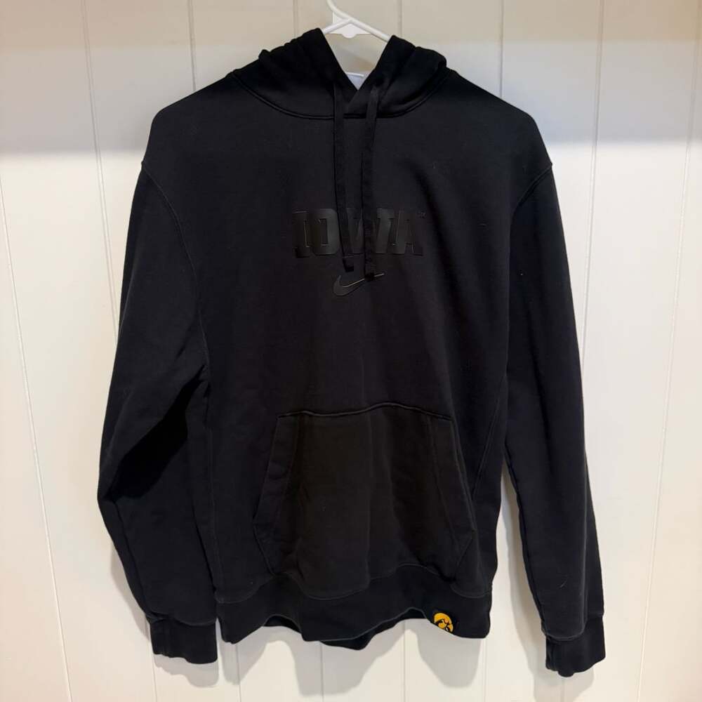 Nike Iowa Hawkeyes Hoodie Size S Black Collegiate Pullover